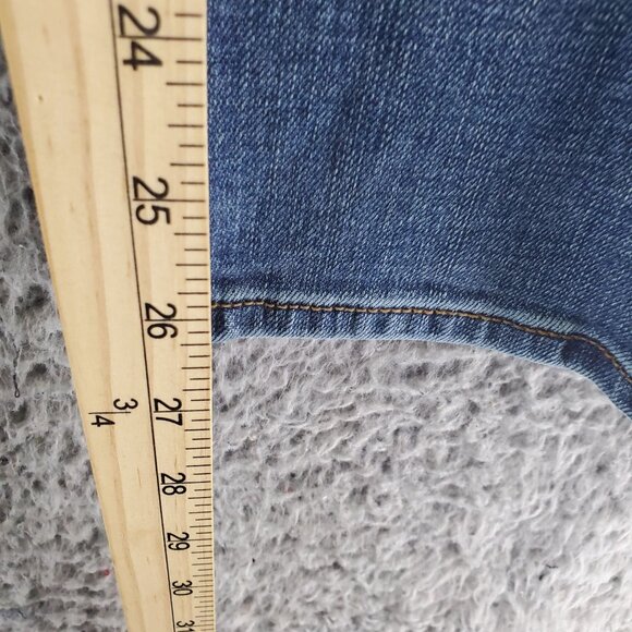 L.L. Bean Jeans Womens 10 Petite Blue Signature Straight Stretch Organic Denim - Picture 8 of 11
